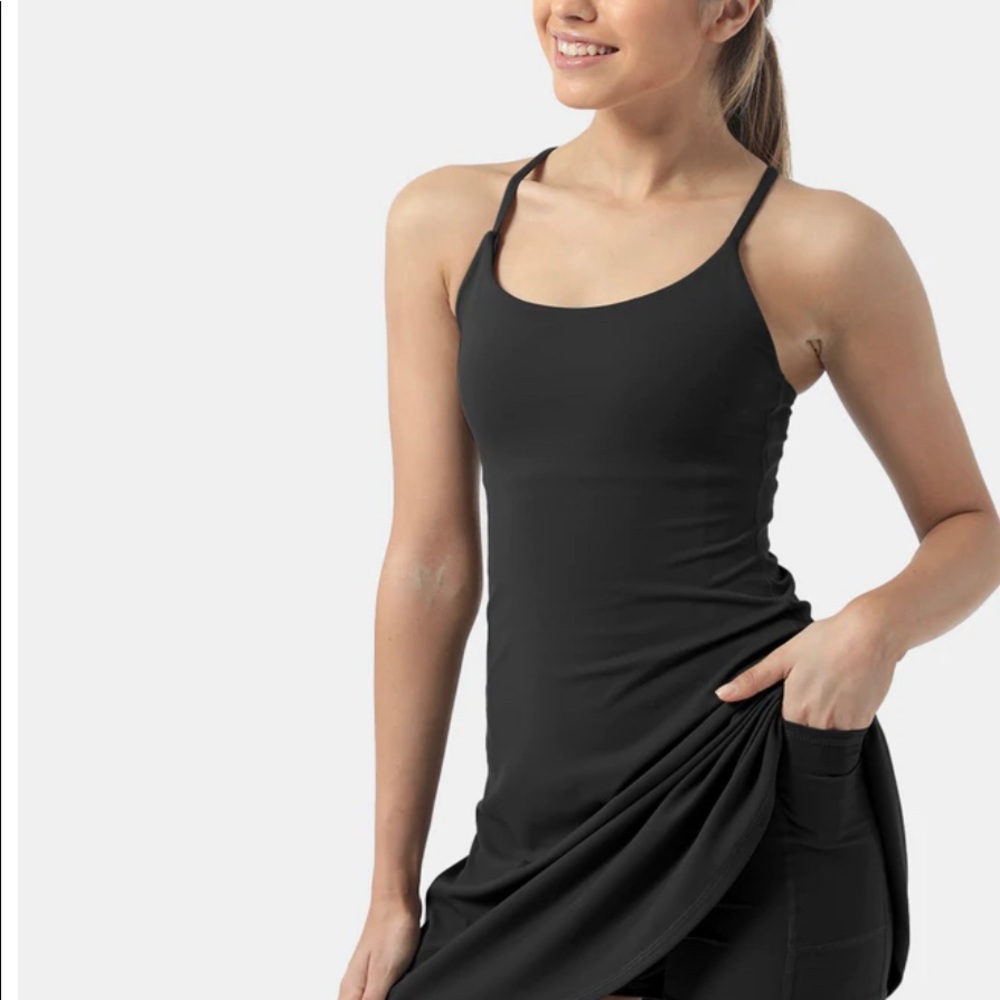 Halara Black Workout Dress with Shorts